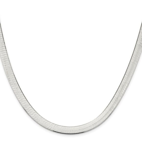 Kazi Luxury Sterling Silver 7mm Magic Herringbone Chain